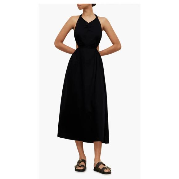 Allsaints Ludo Linen & Cotton Halter Dress Size 8 - Picture 2 of 9